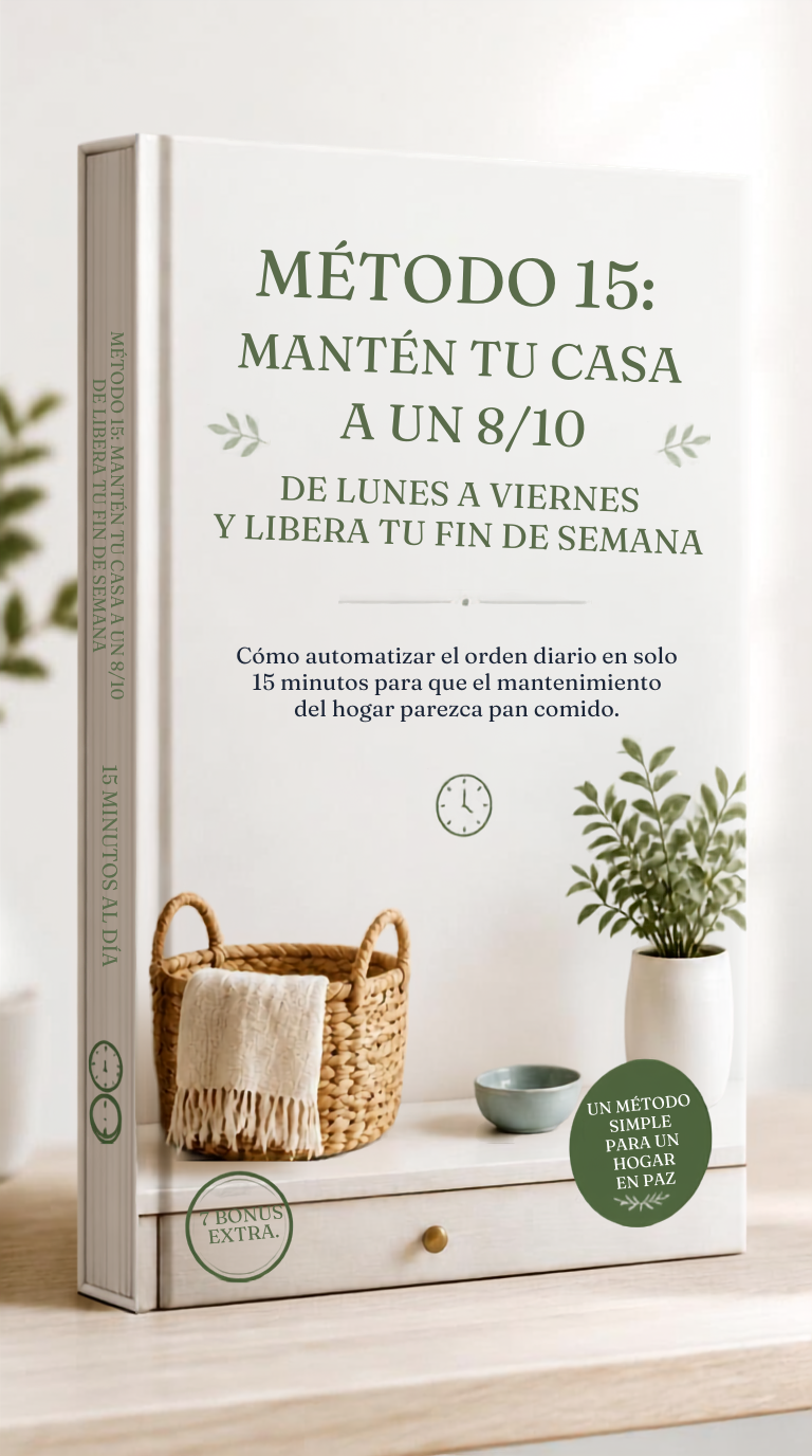 Método 15: Mantén tu casa en  un 8/10 de lunes a viernes y  libera tu fin de semana